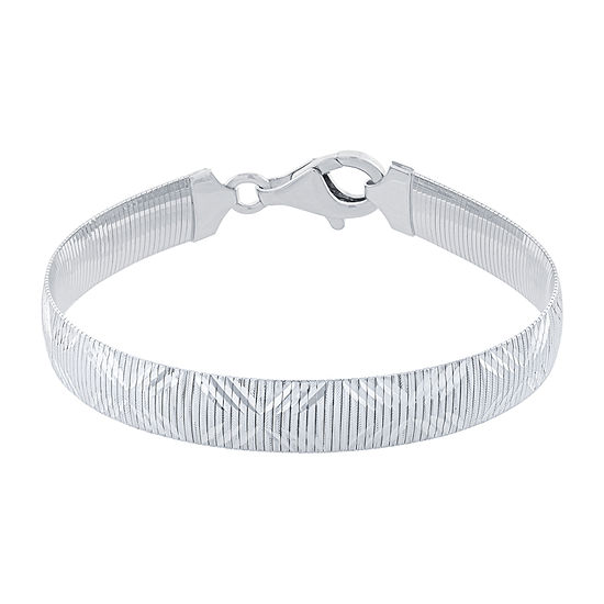 Sterling Silver 7.25 Inch Omega Link Bracelet