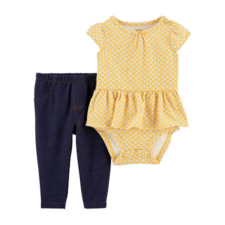 Carter's Baby Girls 2-pc. Bodysuit Set, Newborn , Yellow