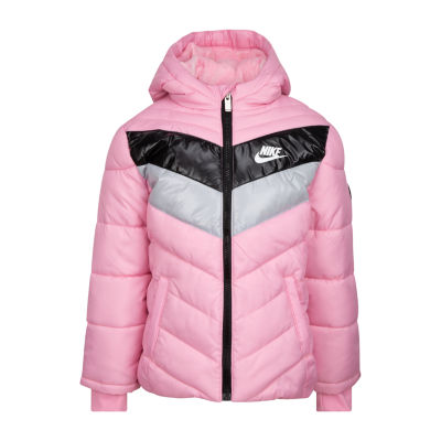 nike women's heavyweight puffer jacket pink