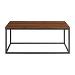 Open Box Frame Mixed Material Coffee Table