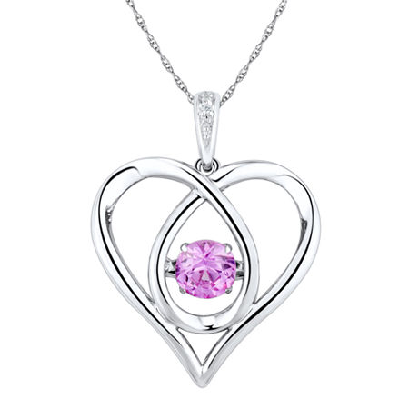 Love In Motion Diamond-accent Lab-created Sapphire Sterling Silver ...