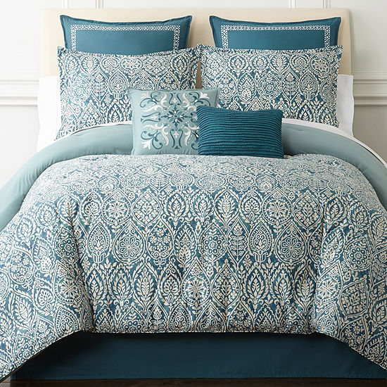 Eva Longoria Home Esme 4 Pc Comforter Set Color Jade Jcpenney