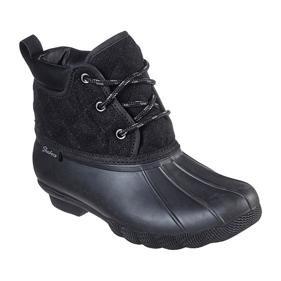 Skechers Womens Pond Lil Puddles Rain Boots Flat Heel, Color: Black ...