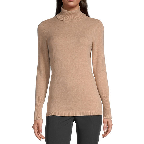 Worthington Long Sleeve Turtleneck Sweater - Tall