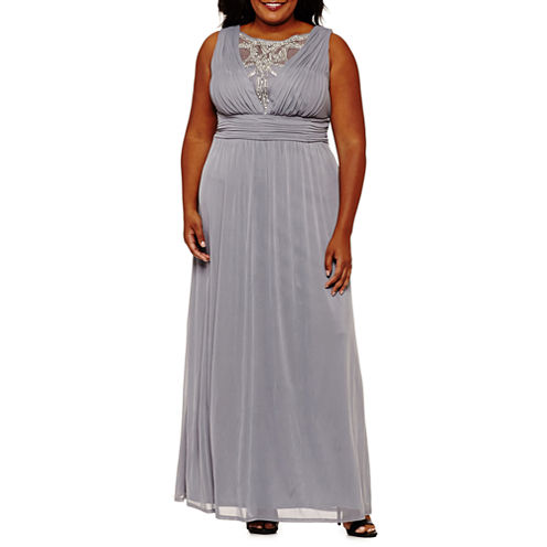Melrose Sleeveless Embellished Evening Gown-Plus - JCPenney