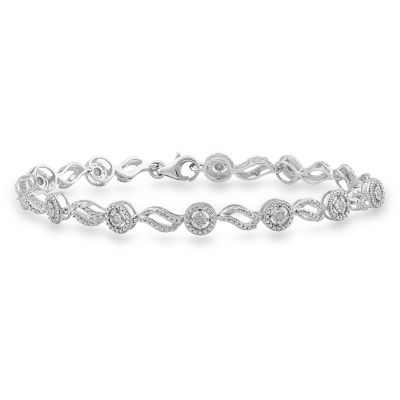 silver diamond bracelet