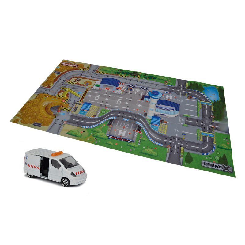 Majorette - Creatix Construction Playmat Playset With 1 Die-Cast Car, Boys