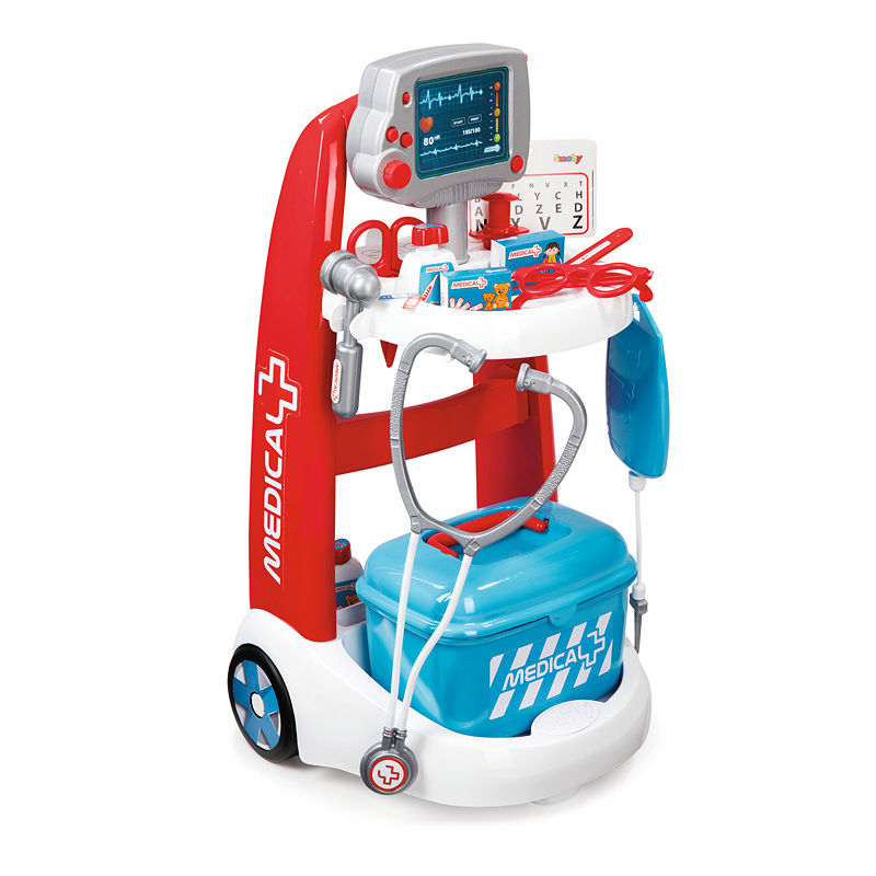 Smoby - Doctor Playset Trolley With Accessories And Sounds, Red