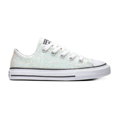 Converse Chuck Taylor All Star Ox Encapsulated Glitter Girls  Sneakers-Little Kid/Big Kid, Color: Wolf Grey Blk Wht - JCPenney