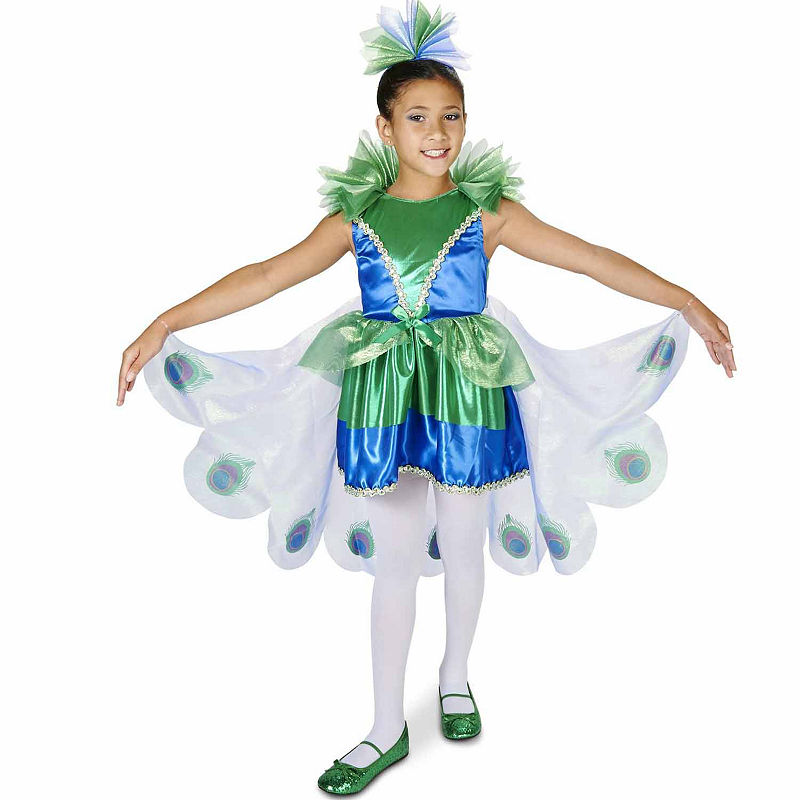 Buyseasons Peacock Child Costume, Girls, Size Small (4-6)