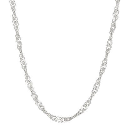 Sterling Silver Solid Link Chain Necklace - JCPenney