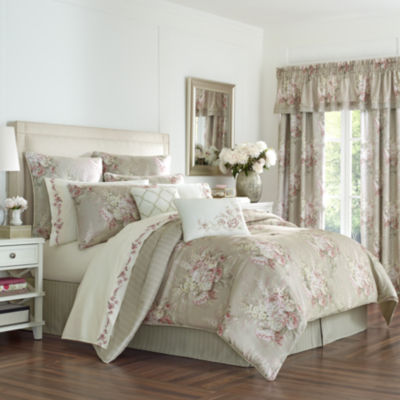 Royal Court Eleanor 4 Pc Floral Comforter Set Color Natural