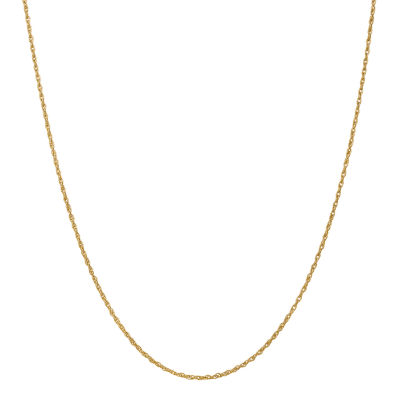 18K Gold Solid Rope Chain Necklace JCPenney