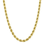 10K Gold Solid Rope Chain Necklace