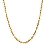 14K Gold Solid Rope Chain Necklace