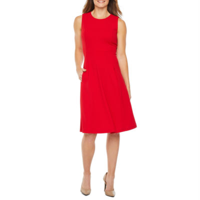 liz claiborne sleeveless fit & flare dress