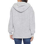 Juniors Womens Hooded Long Sleeve Open Front Cardigan