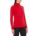 Worthington Womens Turtleneck Long Sleeve Pullover Sweater