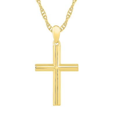 Womens 10K Gold Cross Pendant Necklace JCPenney