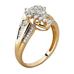 1/3 CT. T.W. Diamond 10K Gold Cluster Ring