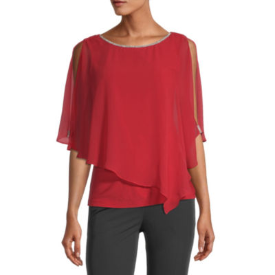 msk chiffon embellished blouse