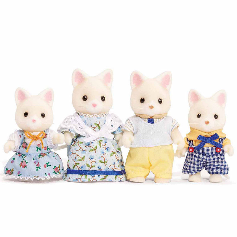 Calico Critters Of Cloverleaf Corners Silk Cat Family