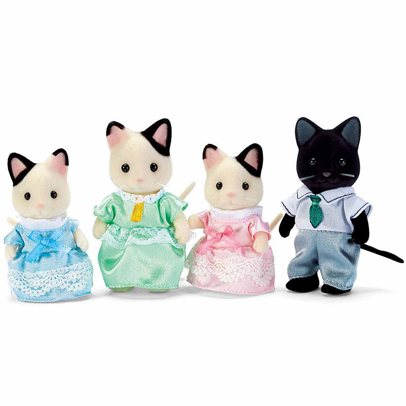 Calico Critters Tuxedo Cat Family