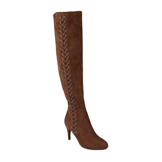 Journee Collection Womens Abie Extra Wide Calf Over the Knee Boots Stiletto Heel