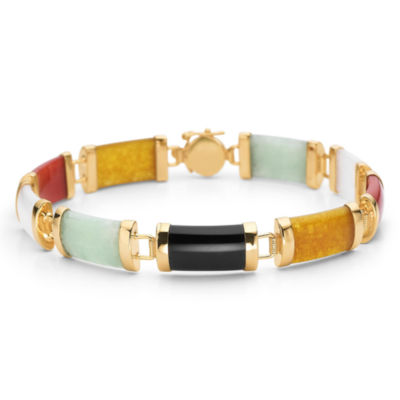 multi colored jade bracelet