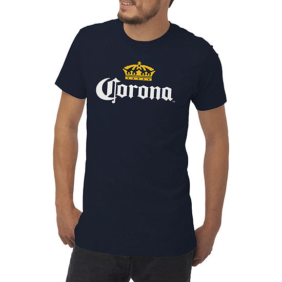 Corona Logo Mens Crew Neck Short Sleeve Classic Fit Graphic T-Shirt