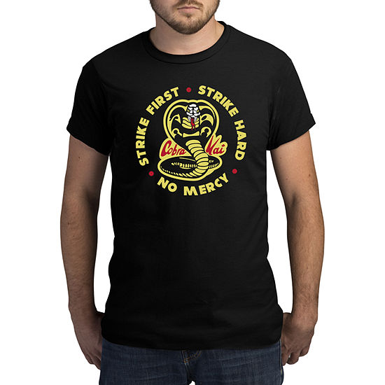 Strike First Cobra Kai Mens Crew Neck Short Sleeve Classic Fit Graphic T-Shirt