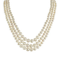 Cultured Freshwater Pearl Graduated 3-Strand Necklace