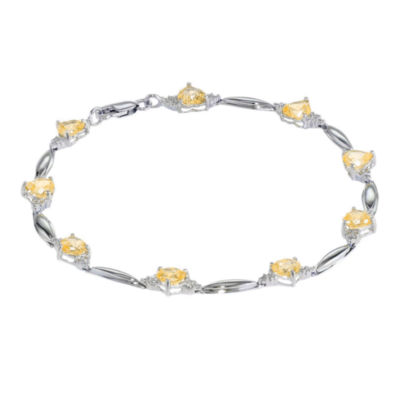 silver bracelet citrine