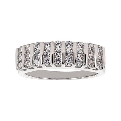 DiamonArt® Cubic Zirconia Sterling Silver Band - JCPenney