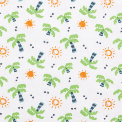 Trend Lab Dinosaur Palm Flannel Fitted Crib Sheet Crib Sheet