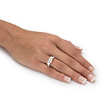 DiamonArt® Womens 3 1/2 CT. T.W White Cubic Zirconia 10K Gold Engagement Ring