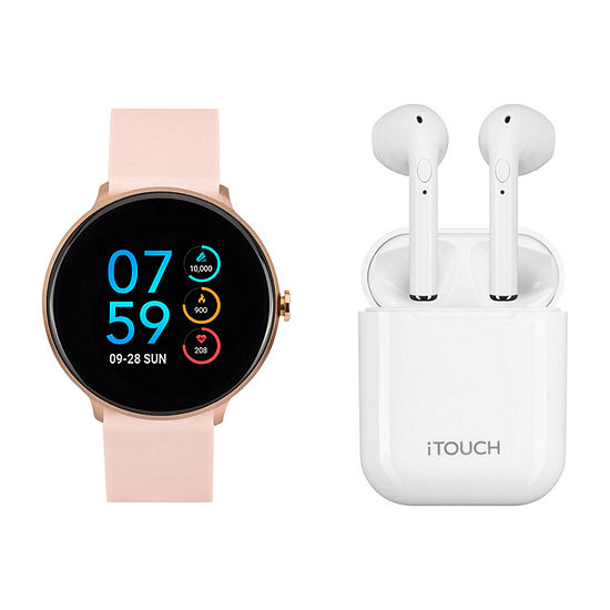 Itouch Sport With Wireless Earbuds Womens Pink Smart Watch-It7804r04i-0aa