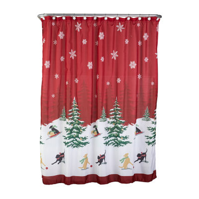 Saturday Knight Scenic Tree Shower Curtain Set Color Multi