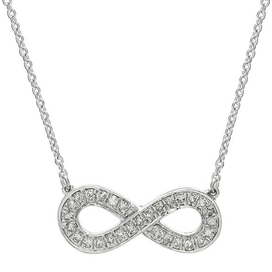 1/4 CT. T.W. Diamond Sterling Silver Infinity Pendant Necklace - JCPenney