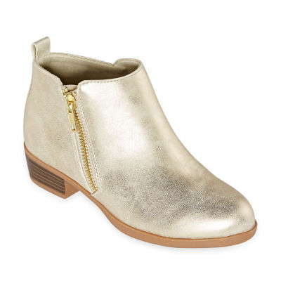 Arizona Girls Cora Booties Block Heel Color Gold Jcpenney