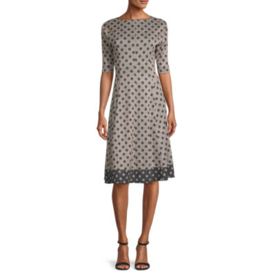 polka dot fit and flare dress