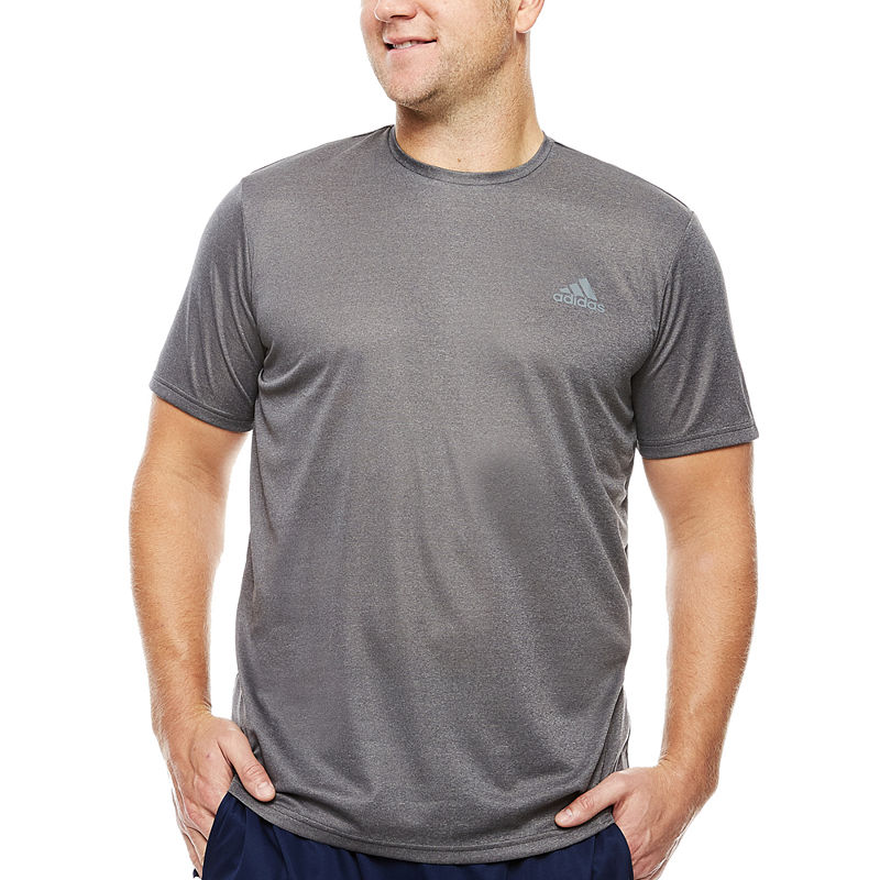 Adidas Mens Crew Neck Short Sleeve T-Shirt-Big And Tall, Size Large Tall, Gray