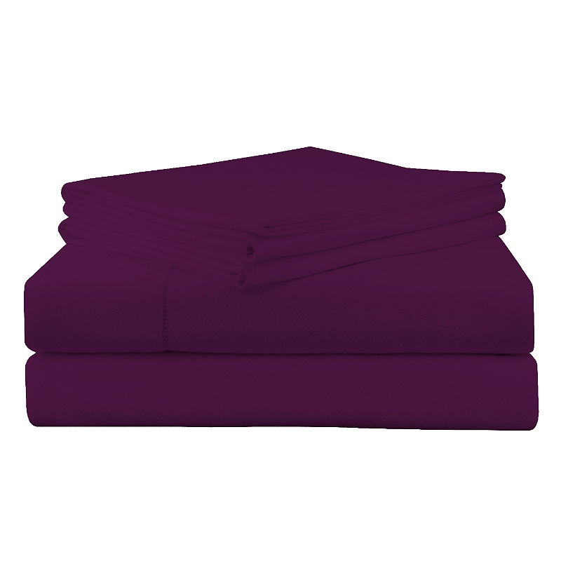 Pointehaven Superior Weight Flannel Sheet Set, Full, Red
