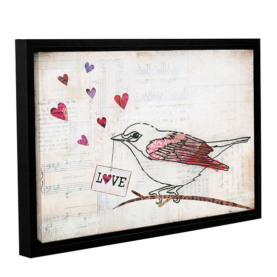 Brushstone Love Birds II Love Gallery Wrapped Floater-Framed Canvas Wall Art