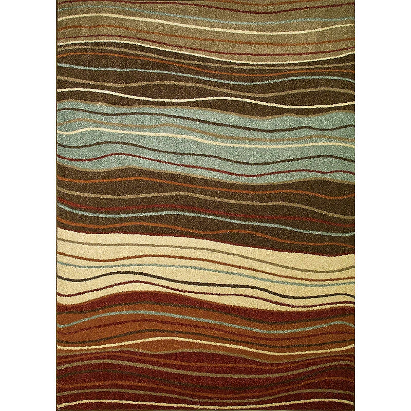 Concord Global Trading Chester Collection Waves Multi Area Rug One Size Multiple Colors Accuweather Shop