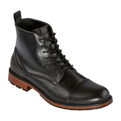 black flat lace up booties