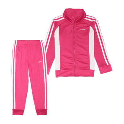 adidas Little Girls 2-pc. Logo Track 