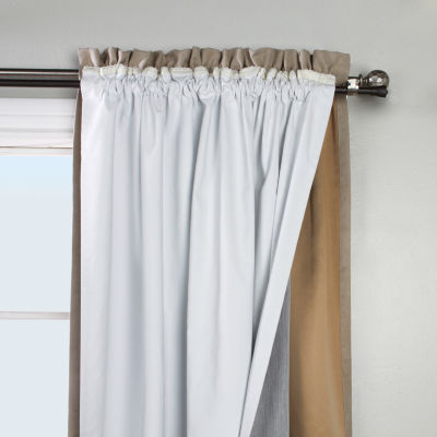 Ultimate Blackout Multi Header Curtain Panel Liner Color White