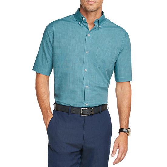 Van Heusen Mens Short Sleeve Flex Button-Down Shirt - JCPenney