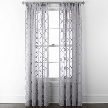 Jcpenney Home Zuri Sheer Rod Pocket, Jcpenney Living Room Sheer Curtains